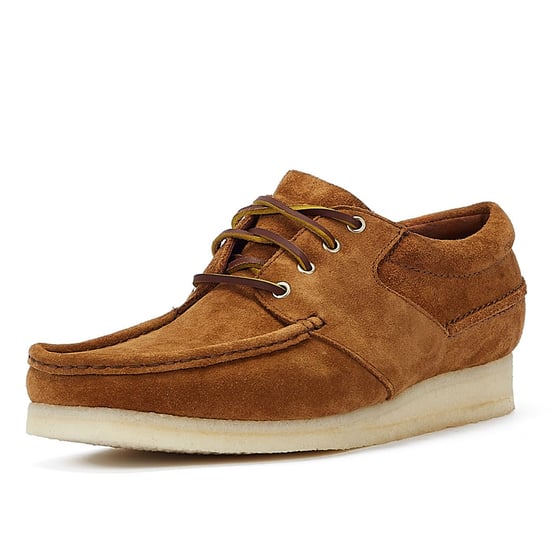 Clarks Originals Wallabee Boat Suede Men's Cola Lace-Up Shoes - Image 3
