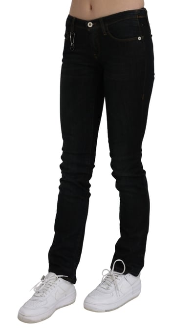 Costume National Vrouwen Zwarte Mid Waist Skinny Denim Katoenen Jeans - Image 3