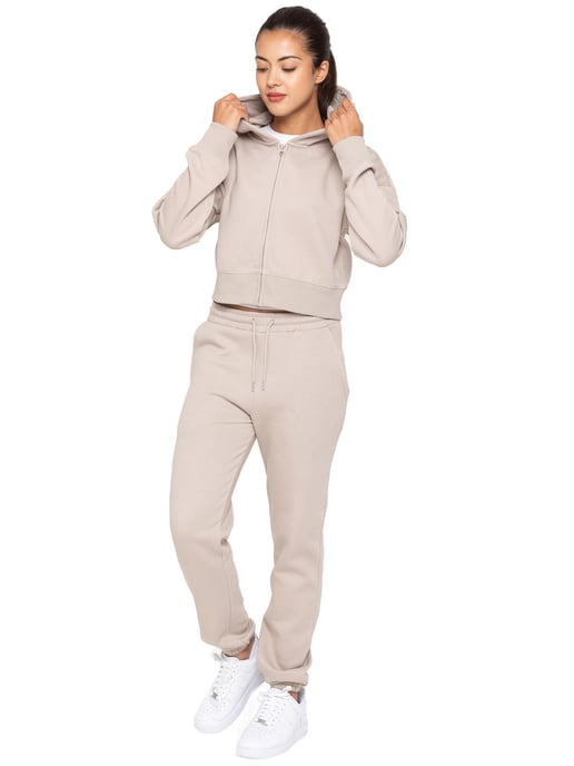 Enzo | Womens Crop Zip Hoodie Tracksuit Set - Image 1