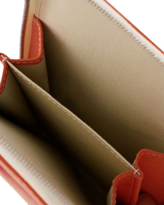 Neck Pouch - Maison Kitsuné - Orange - Leather - Image 4