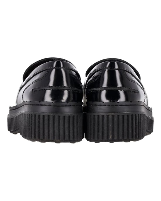 Tod's Platform Penny Loafers in Black Leather - Image 5