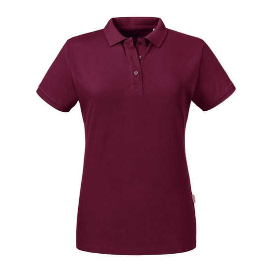 Russell Womens/Ladies Pure Organic Polo (Burgundy) - Image 1