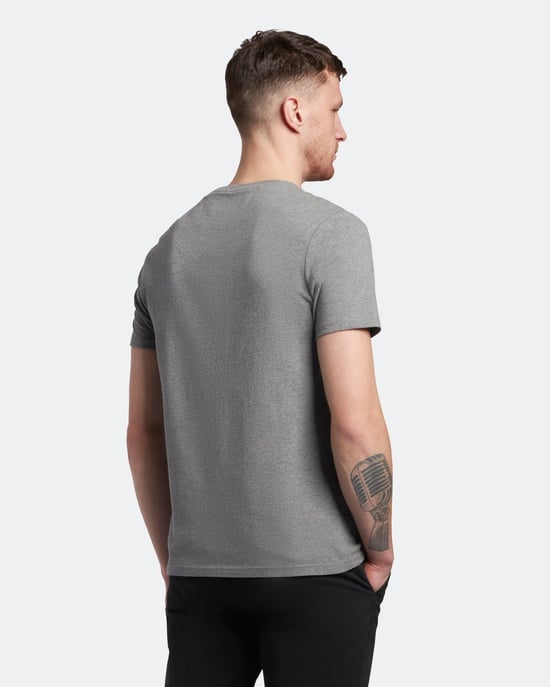 Lyle & Scott effen T-shirt in grijs - Image 3