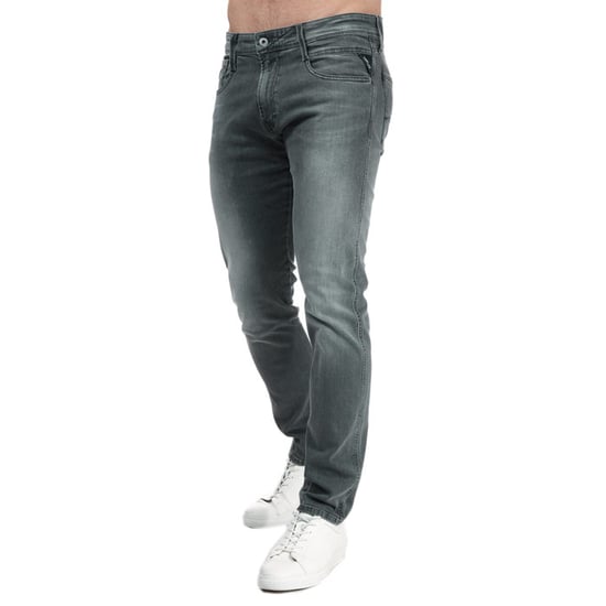 Men's Replay Andbass Slim Fit Jeans in Grey - Image 4