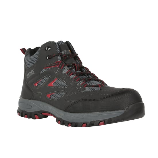 Regatta Mens Mudstone Safety Boots (Ash/Rio Red)