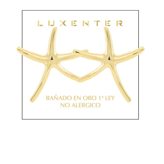Luxenter Amiri Earrings finished in 18 Kts Yellow Gold