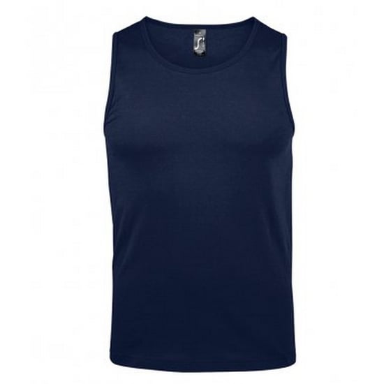 SOLS Heren Justin Mouwloze Tank / Vest Top (Franse marine) - Image 1