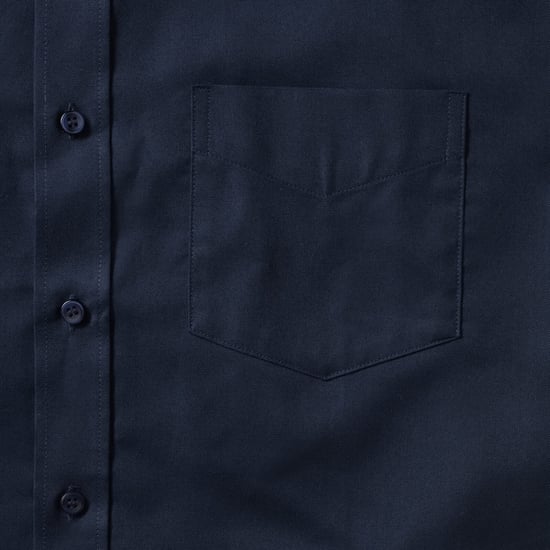 Russell Collection Heren Oxford Formeel Shirt (Heldere marine) - Image 6