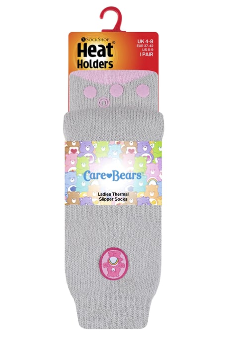 Värmehållare - tjocka, söta, mjuka, halkfria strumpor för damer inomhus, mysiga, termiska Eeyore-tofflor med grepp - Care Bear - Image 2