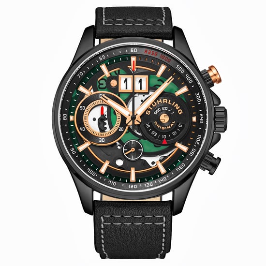 Svart Ace Aviator Chronograph & Tachymeter Kvarts 45mm - Image 1