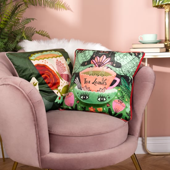 Kate Merritt Tea Leaves Piped Cushion