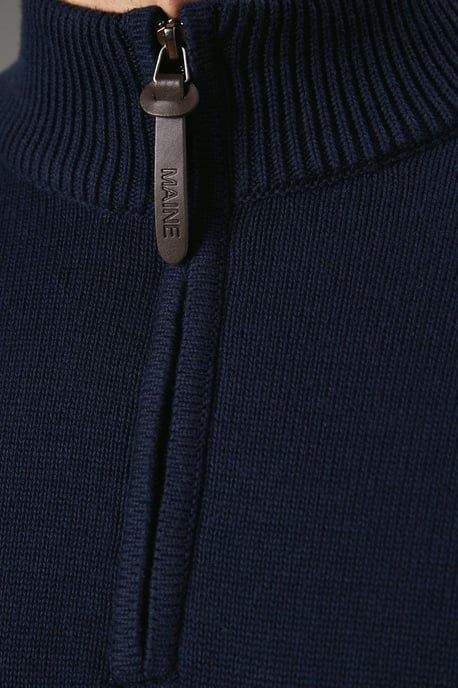 Premium Pure Cotton Half Zip Funnel Jumper