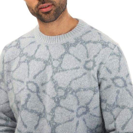 Men's Wood Wood Spencer Crewneck Knitted Sweatshirt in Grey - Image 3