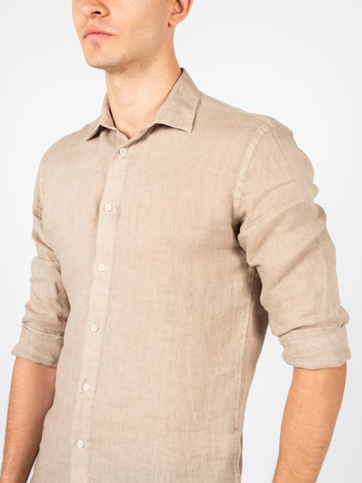 Xagon Man Shirt Lino Men's Beige - Image 5