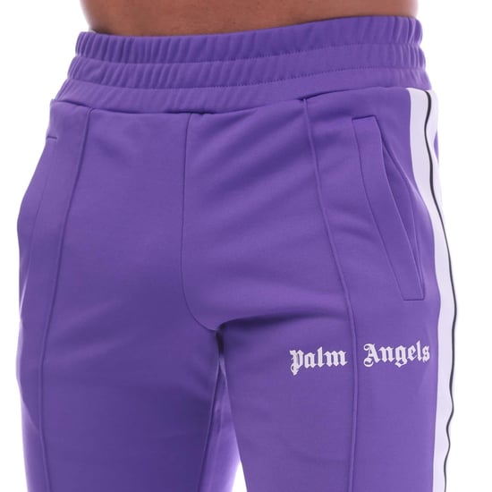 Men's Palm Angels Slim Track Pants in Purple white