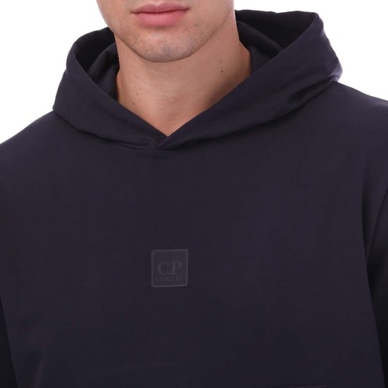 Men's C.P. Company Stretch Jersey Hoodie in Navy