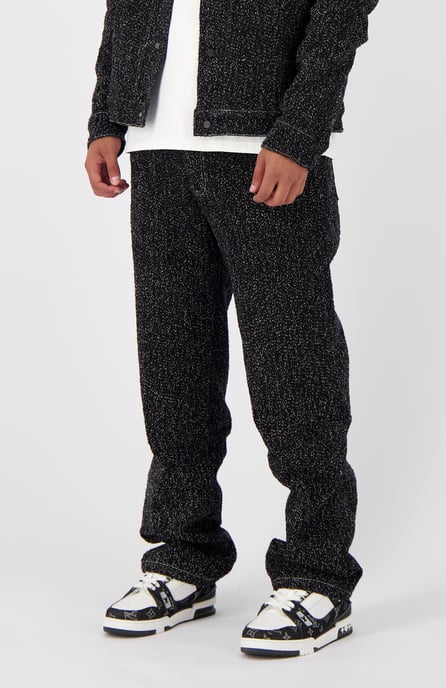Black Bananas, Boucle Denim Pants, Black