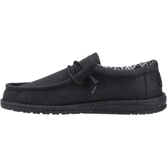 HEYDUDE Wally Canvas 100% Katoen Zwarte Herenschoenen - Image 4