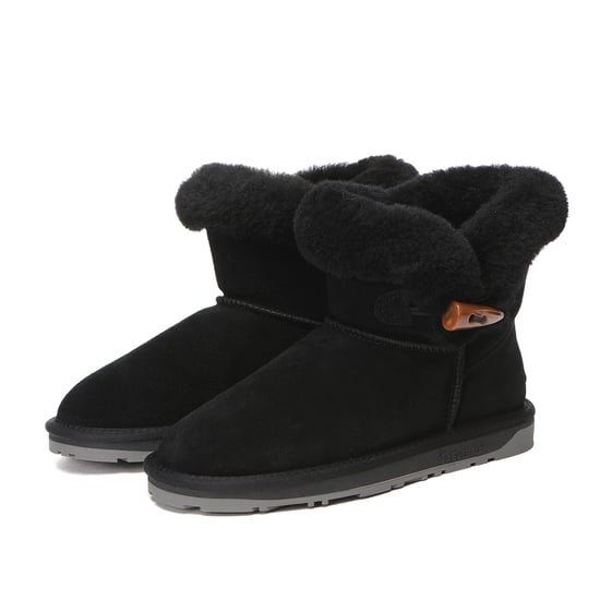 EVER AU Women Robin Horn Toggle button Mini Boots
