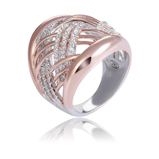 Orphelia Dames 925 Sterling Zilveren Ring - Zilver/Roze ZR-7447 - Image 1