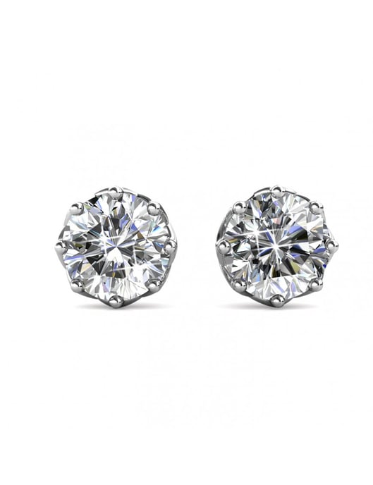 Lily Earrings - Silver and Crystal - Image 3