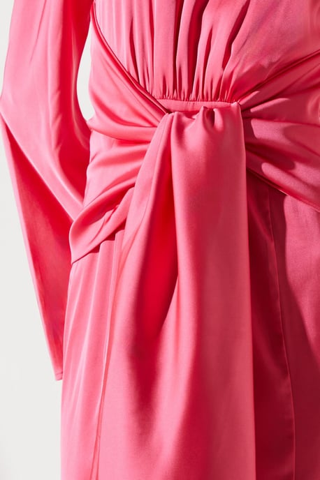 Satin Tie Waist Gown