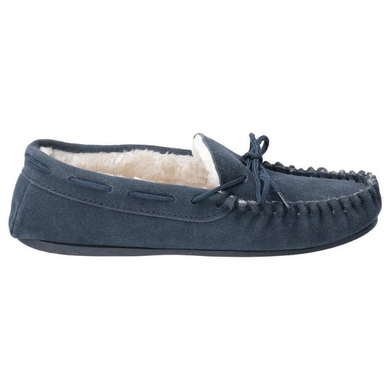 Hush Puppies Womens/Ladies Allie Slip On Leather Slipper (Navy) - Image 3