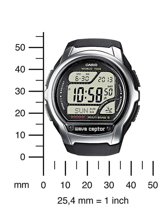 Casio Wave Ceptor Men's Black Watch WV-58R-1AEF - Image 3