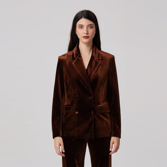 Fluwelen blazer met dubbele rij knopen - Image 3