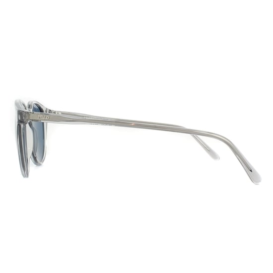 Polo Ralph Lauren Round Unisex Shiny Transparent Grey Dark Blue Sunglasses