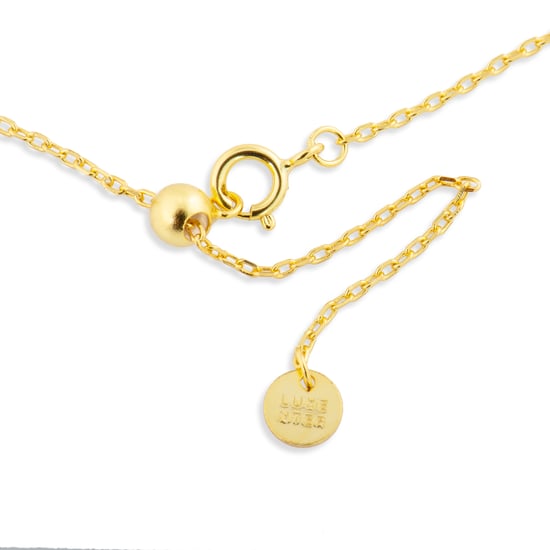 Luxenter imlor necklace in 925 sterling silver with 18 carat yellow gold plated finish