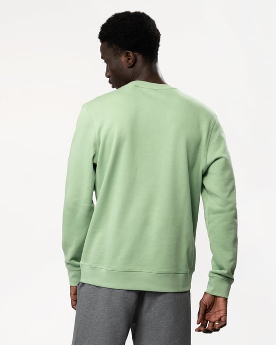BOSS Orange Westart Herr Crew Neck Sweatshirt med Logotyp Patch - Image 4