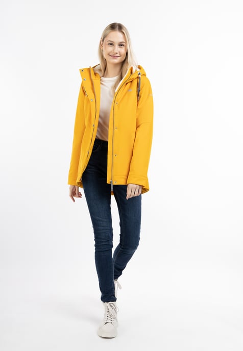 Schmuddelwedda Winterjas gemaakt van gerecycled polyester Dames mosterd - Image 2