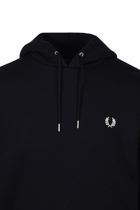 Fred Perry sweatshirt met capuchon en contrasterende streep voor heren, zwart - Image 2