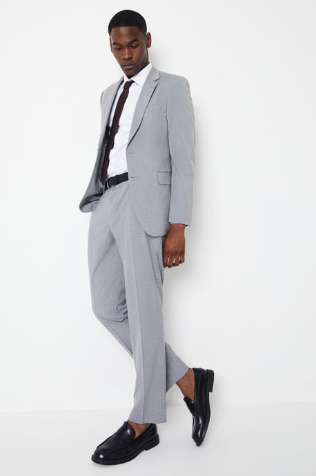 Tailored Fit Light Grey Essential Suit Trousers