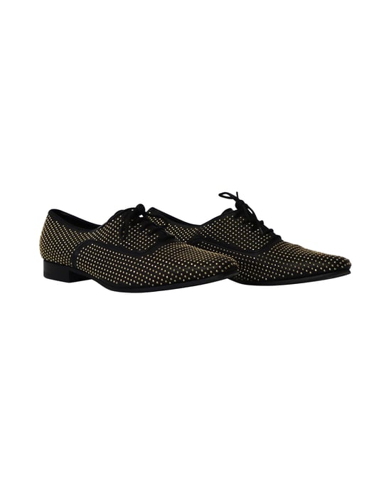 Saint Laurent Studded Accents Oxfords in Black Leather - Image 3