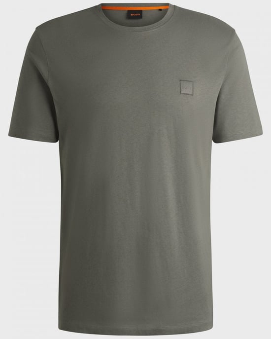 BOSS Orange Tales Heren Katoen-Jersey T-shirt Met Logo Patch - Image 1