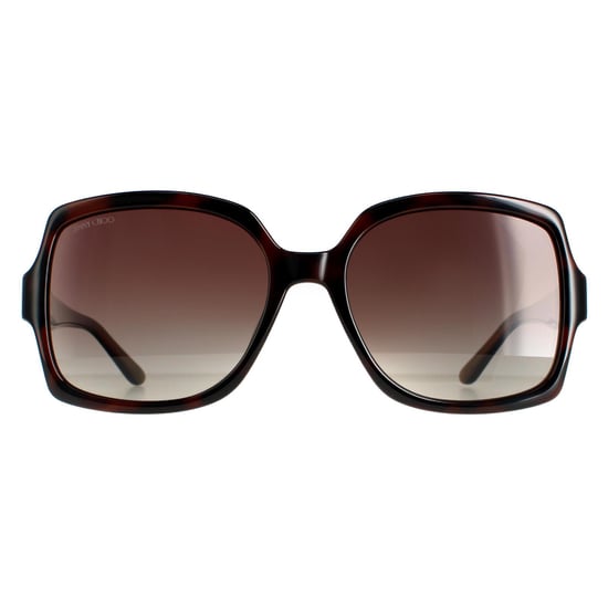 Jimmy Choo Square Womens Dark Tortoise Brown Polarized SAMMI/G/S