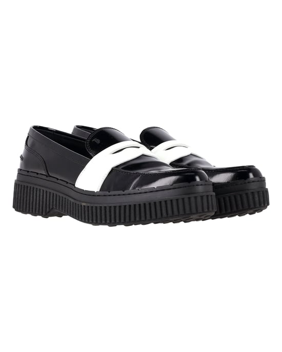 Tod's Platform Penny Loafers in Black Leather - Image 4