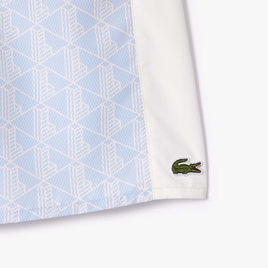 Men's Lacoste Mid Length Swim Trunks in Light Blue