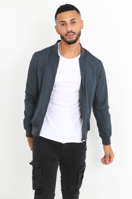 Charcoal 'Sanjay' Bomber Jacket