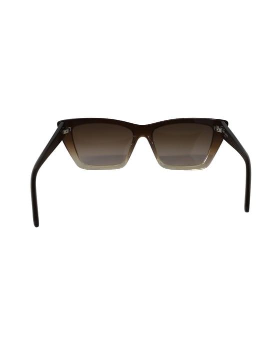 Saint Laurent Cat Eye Sunglasses in Brown Acetate - Image 4