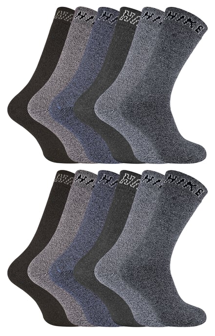 12 par dämpade vandringsstrumpor för herrar | Sock Snob | andningsbara vandringsstrumpor - Förpackning 2 - Image 1