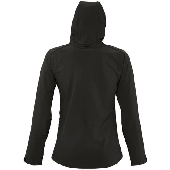 SOLS Dames/dames Replay Hooded Soft Shell Jacket (ademend, winddicht en waterbestendig) (Zwart) - Image 2