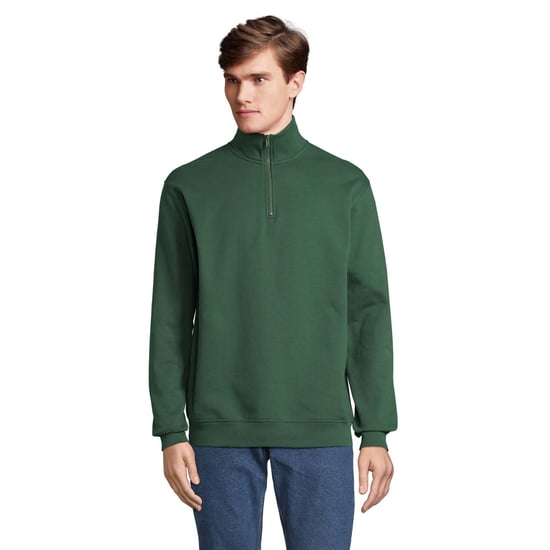 SOLS Unisex Adult Conrad Quarter Zip Sweatshirt (Bottle Green) - Image 1