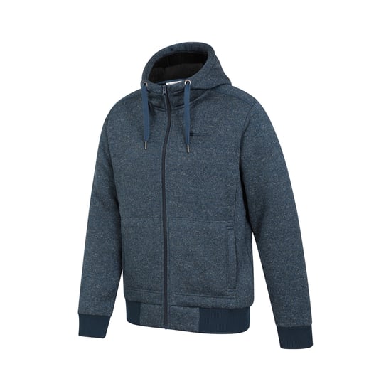 Mountain Warehouse Mens Nevis II Faux Fur Hoodie (mörkblå) - Image 3