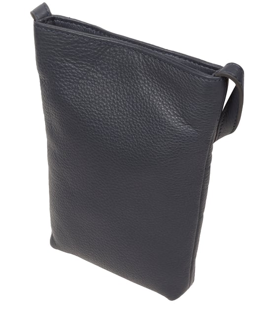 'Elouise' Navy Nappa Leather Cross Body Phone Bag