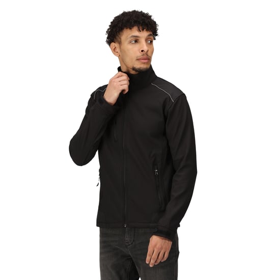 Regatta Mens Sandstorm Softshell Jacket (Black/Black)