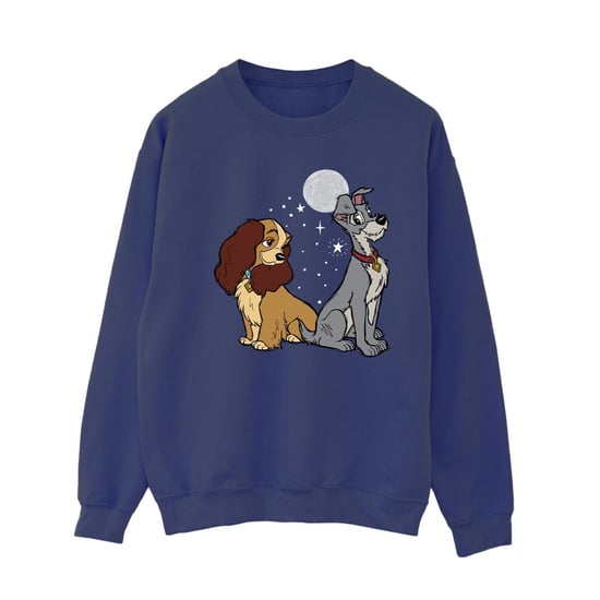 Disney Dames/Dames Lady And The Tramp Maan Sweatshirt (Marineblauw) - Image 1