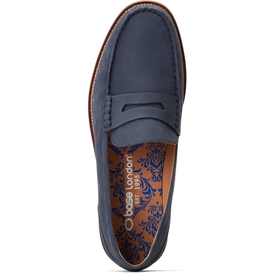 Base London Garfield Leder Heren Navy Loafers - Image 4